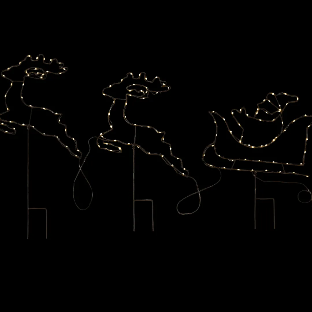 Décoration LED avec traîneau et rennes | Action FR