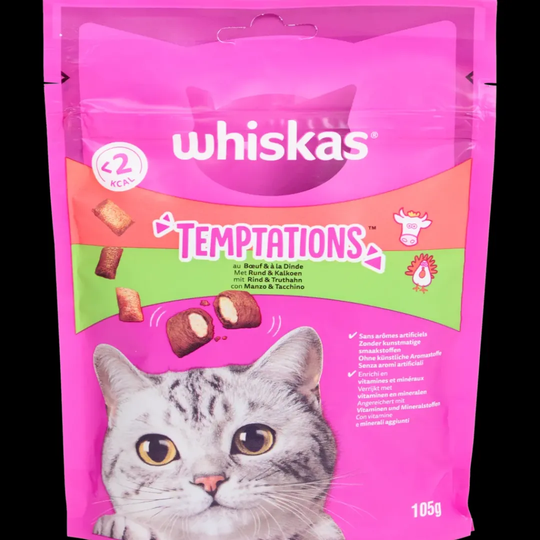 Whiskas Friandises pour chats Temptations Bœuf et dinde | Action FR New