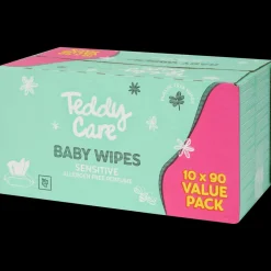 Teddy Care Lingettes pour bébé maxi-format Sensitive 10 Pièces | Action FR Hot