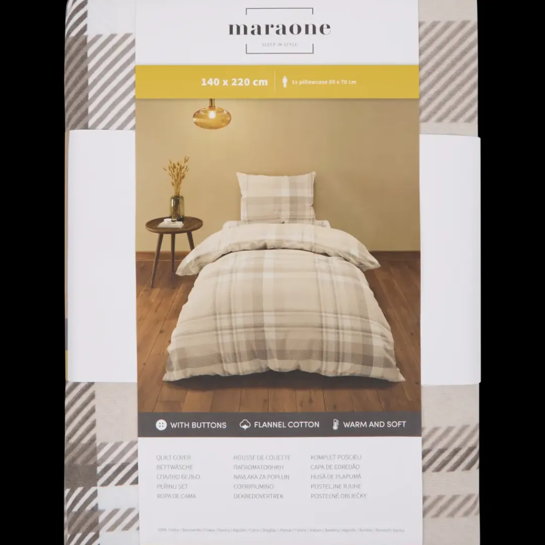 Parure de lit en flanelle 140 x 200 cm | Action FR Sale