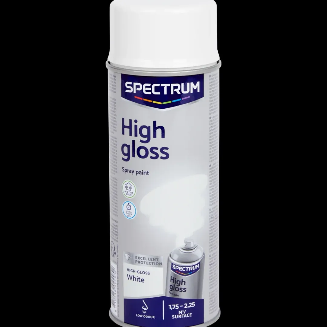 Spectrum Peinture en aérosol haute brillance Blanc Blanc 400 ml | Action FR