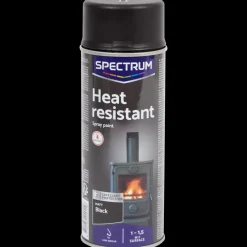 Spectrum Peinture en aérosol résistante à la chaleur Noir mat Noir 400 ml | Action FR Outlet