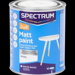 Spectrum Peinture mate 2-en-1 Blanc Blanc 750 ml | Action FR Best