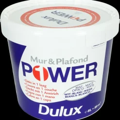 Dulux Peinture murale Power Blanc mat Blanc 8 litre | Action FR New