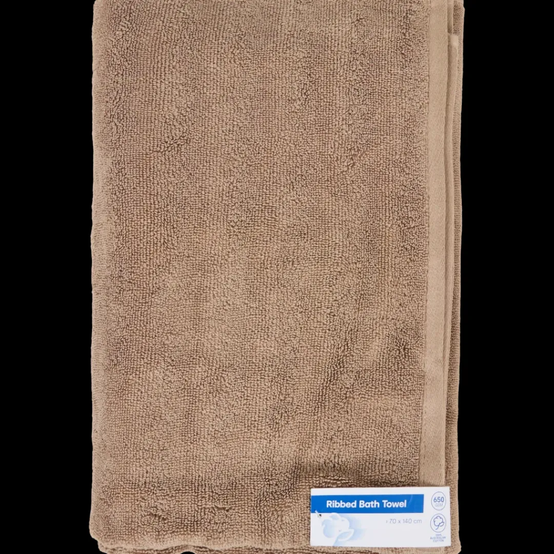 Serviette de bain côtelée 70 x 140 cm | Action FR New